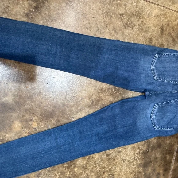 Agolde Dark Blue Straight Leg Jeans - Picture 3 of 5